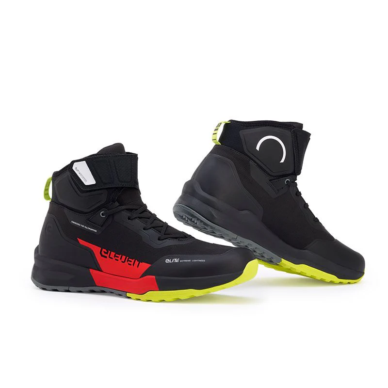 ELEVEIT MOTOBOOTS - STRATOS WP - Scarpe Moto Impermeabili Nero/Rosso - immagine 2