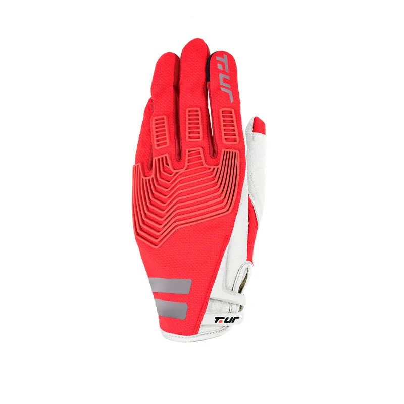 T.UR - G-THREE - Guanti Estivi Moto Certificati CE - Rosso - immagine 2