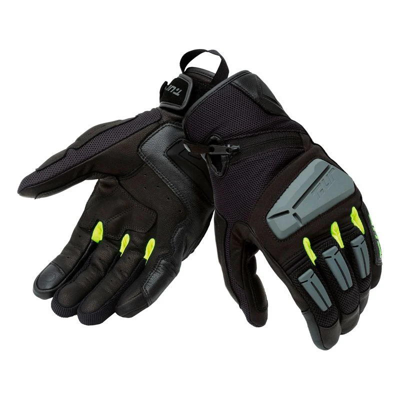 T.UR - G-FOUR Guanti Invernali Nero Giallo Fluo CE EN 13594:2015 - immagine 2