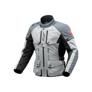 T.UR - WAYPOINT HYDROSCUD - Giacca Moto Invernale Grigio Chiaro