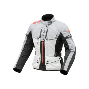 T.UR - WAYPOINT HYDROSCUD LADY - Giacca Moto Invernale Grigio Chiaro
