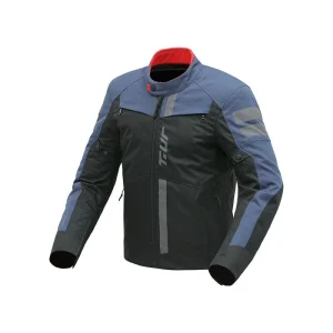 T.UR - Tasmania Hydroscud - Giacca Moto Invernale Blu-Nero