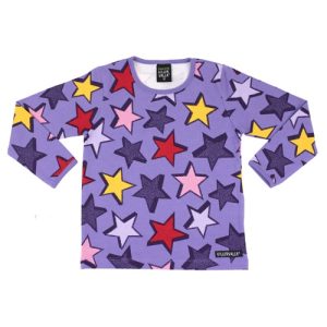 Maglietta manica lunga Stelle viola