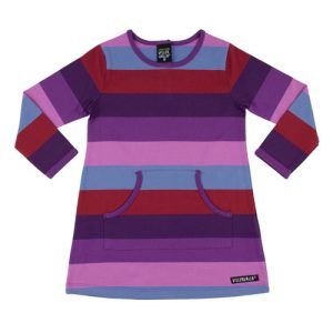 Abito manica lunga a righe viola Himalaya