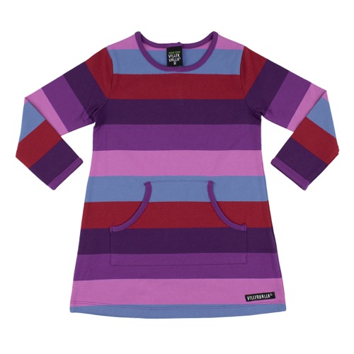 Abito manica lunga a righe viola Himalaya