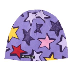 Cappello in cotone Stelle viola ***ULTIMA TAGLIA 2-4 ANNI***