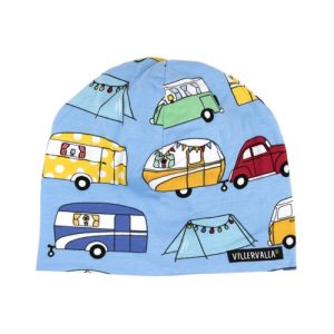 Cappello in cotone Camping azzurro
