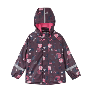 Giacca da pioggia foderata in pile Bosco viola