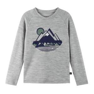 Maglietta manica lunga grigia Viisas in Lana merino e Lyocell