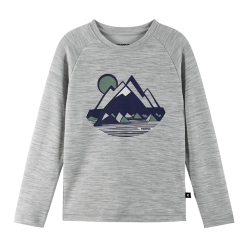 Maglietta manica lunga grigia Viisas in Lana merino e Lyocell