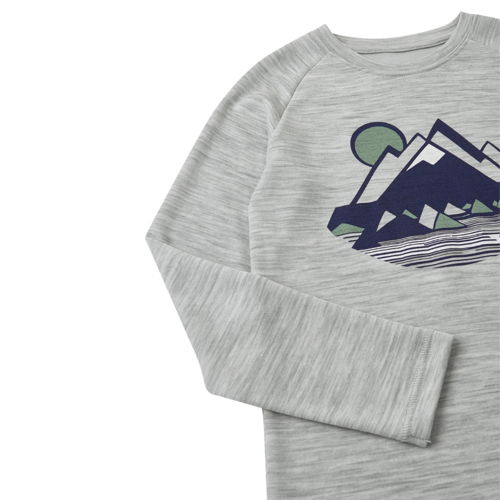 Maglietta manica lunga grigia Viisas in Lana merino e Lyocell - immagine 3