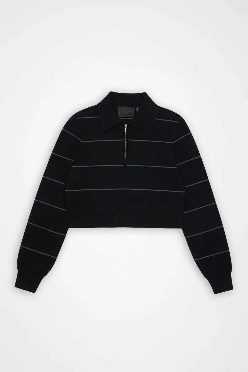 Striped Knit W Long Sleeve Polo - immagine 3