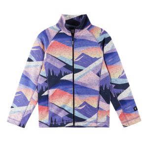 Giacca felpa pile viola melange Niksini in materiale tecnico