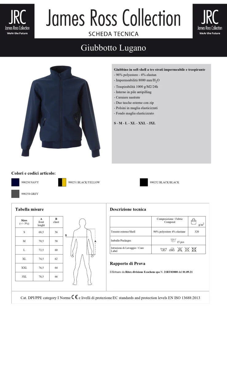 GIUBBINO IN SOFTSHELL IMPERMEABILE JRC LUGANO UOMO - immagine 7