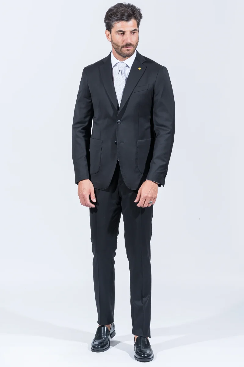 ABITO DROP7 TELA LANA MARZOTTO TASCHE A TOPPA