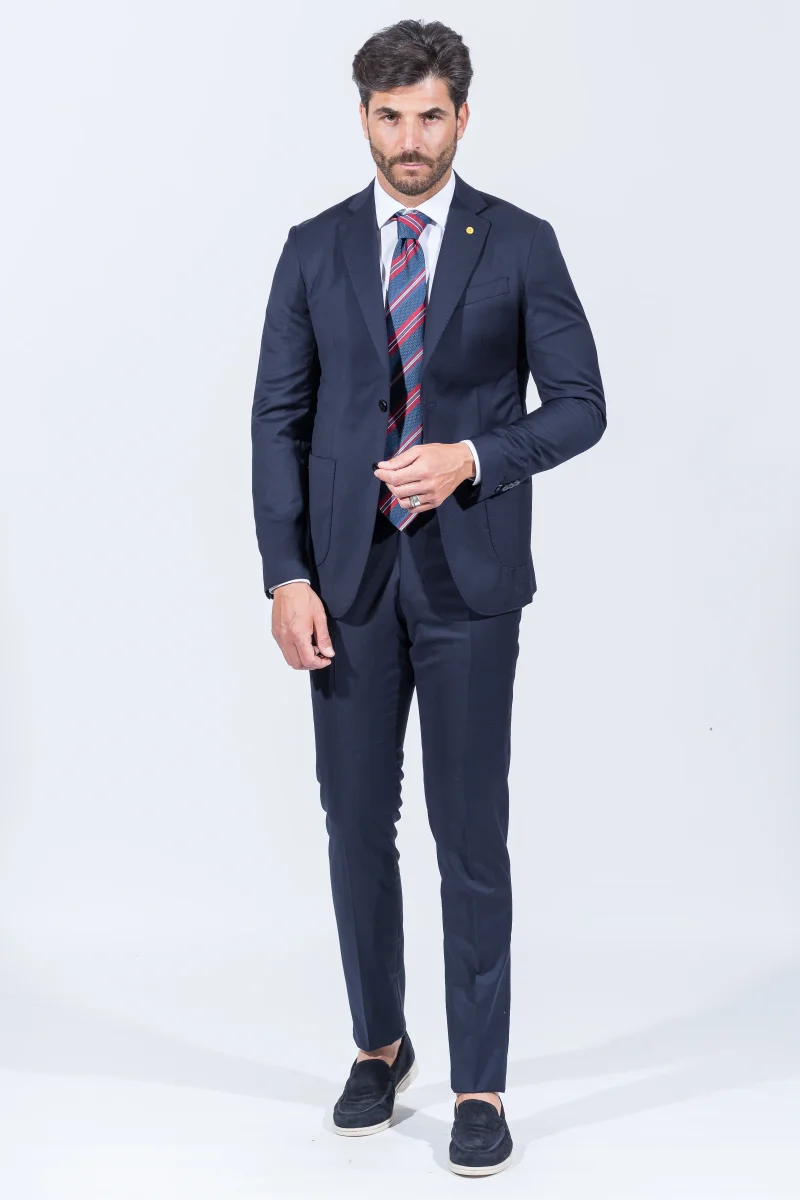 ABITO DROP7 TELA LANA MARZOTTO TASCHE A TOPPA - immagine 8