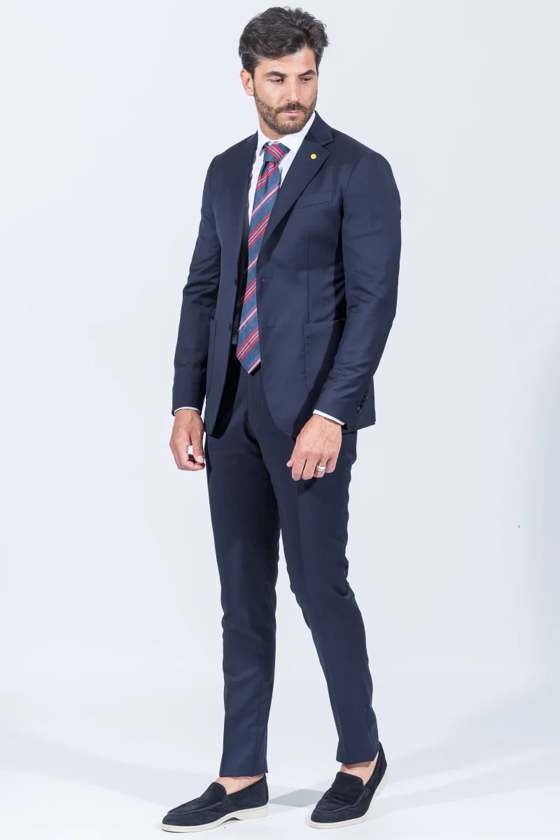 ABITO DROP7 TELA LANA MARZOTTO TASCHE A TOPPA - immagine 9