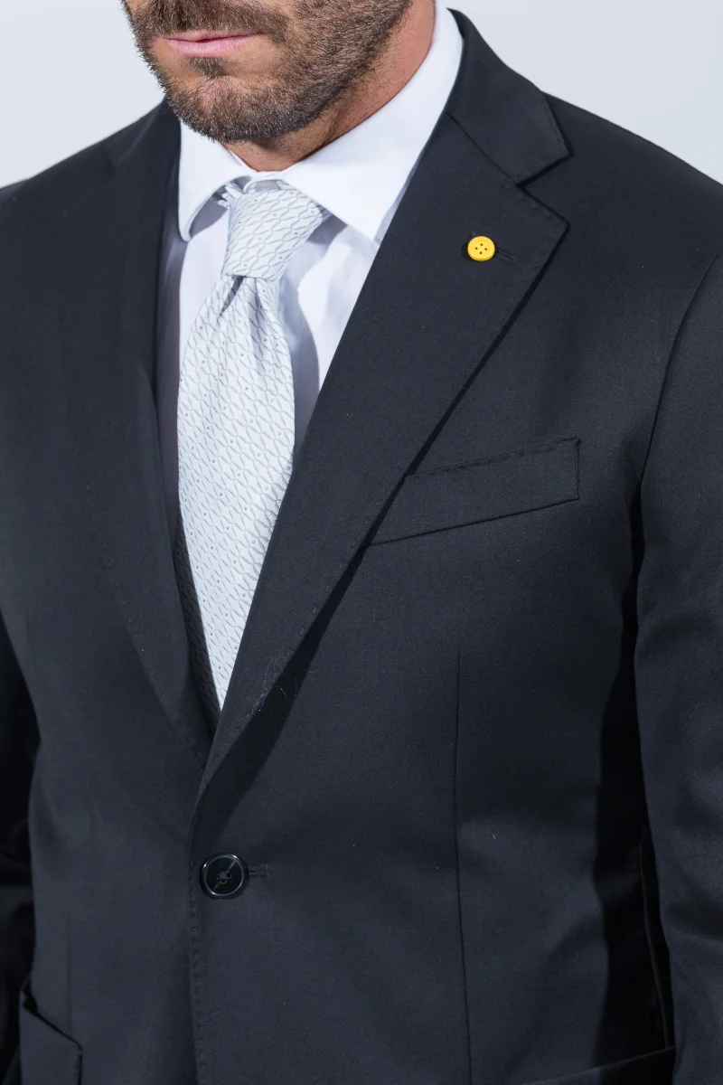 ABITO DROP7 TELA LANA MARZOTTO TASCHE A TOPPA - immagine 5