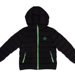 BIKKEMBERGS KIDS giubbotto con zip verde fluo BK1205 scuro