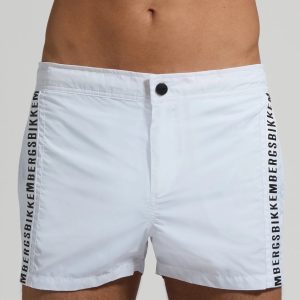 BIKKEMBERGS Boxer mare uomo inserto tape BKK25MBS01 bianco WHITE