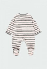 BOBOLI Tutina ciniglia a righe per neonati 103059 LISTATO