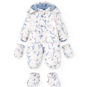 BOBOLI Tuta tecnica eskimo neonato animali blu 142004 STAMPATO