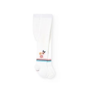 BOBOLI Collant per neonati in maglia floreale bianco OFF WHITE