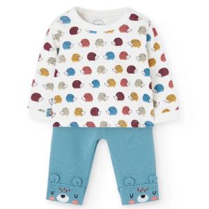 BOBOLI Completo per neonato in maglia con ricci 132185 STAMPATO