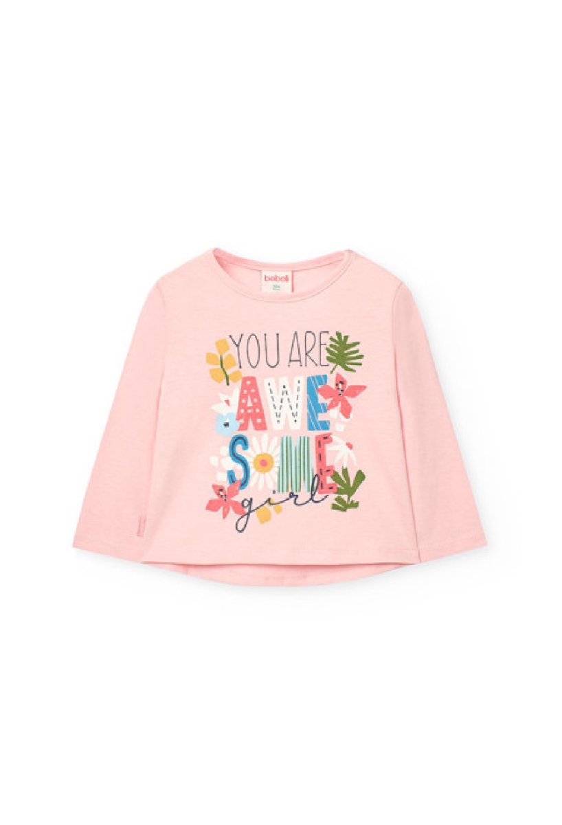 BOBOLI Completo di maglietta e leggings in maglina per bambina 201137 flamingo - immagine 4