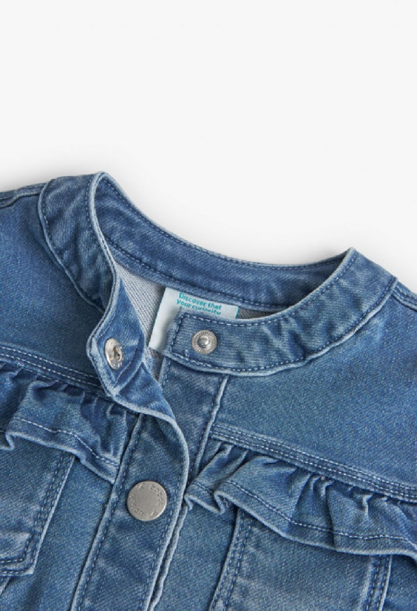 BOBOLI Giubbotto denim in jersey da bimba 208156 BLEACH - immagine 4