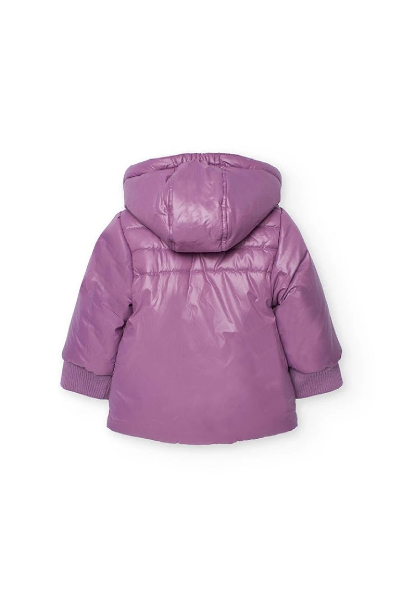 BOBOLI Parka bambina tessuto tecnico reversibile lilla con fiori double face STAMPATO - immagine 5