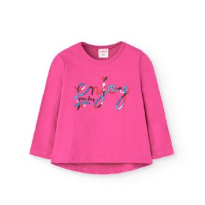 BOBOLI Maglietta in maglia liscia bimba rosa IBISCO