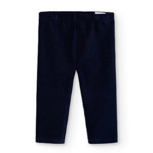 BOBOLI Legging in velluto blu marino MARINAIO