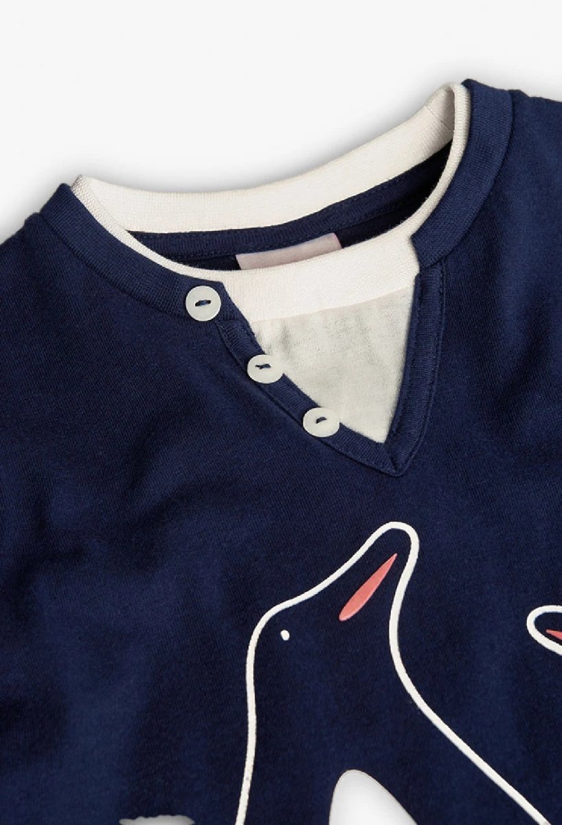 BOBOLI Maglietta bambino in maglia blu navy con pinguini MARINAIO - immagine 4