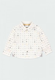 BOBOLI Camicia bianca con fantasia per bimbo 713067 STAMPATO