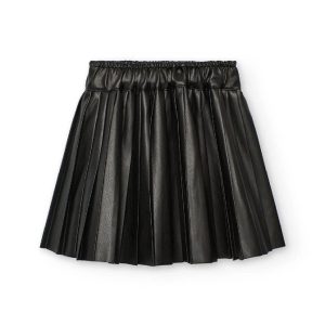 BOBOLI Gonna in finta pelle nera NERO
