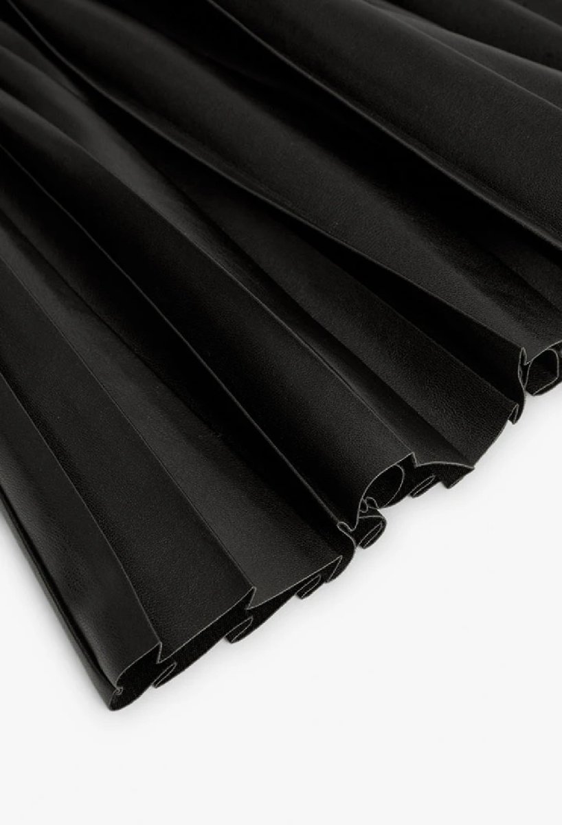 BOBOLI Gonna in finta pelle nera NERO - immagine 3