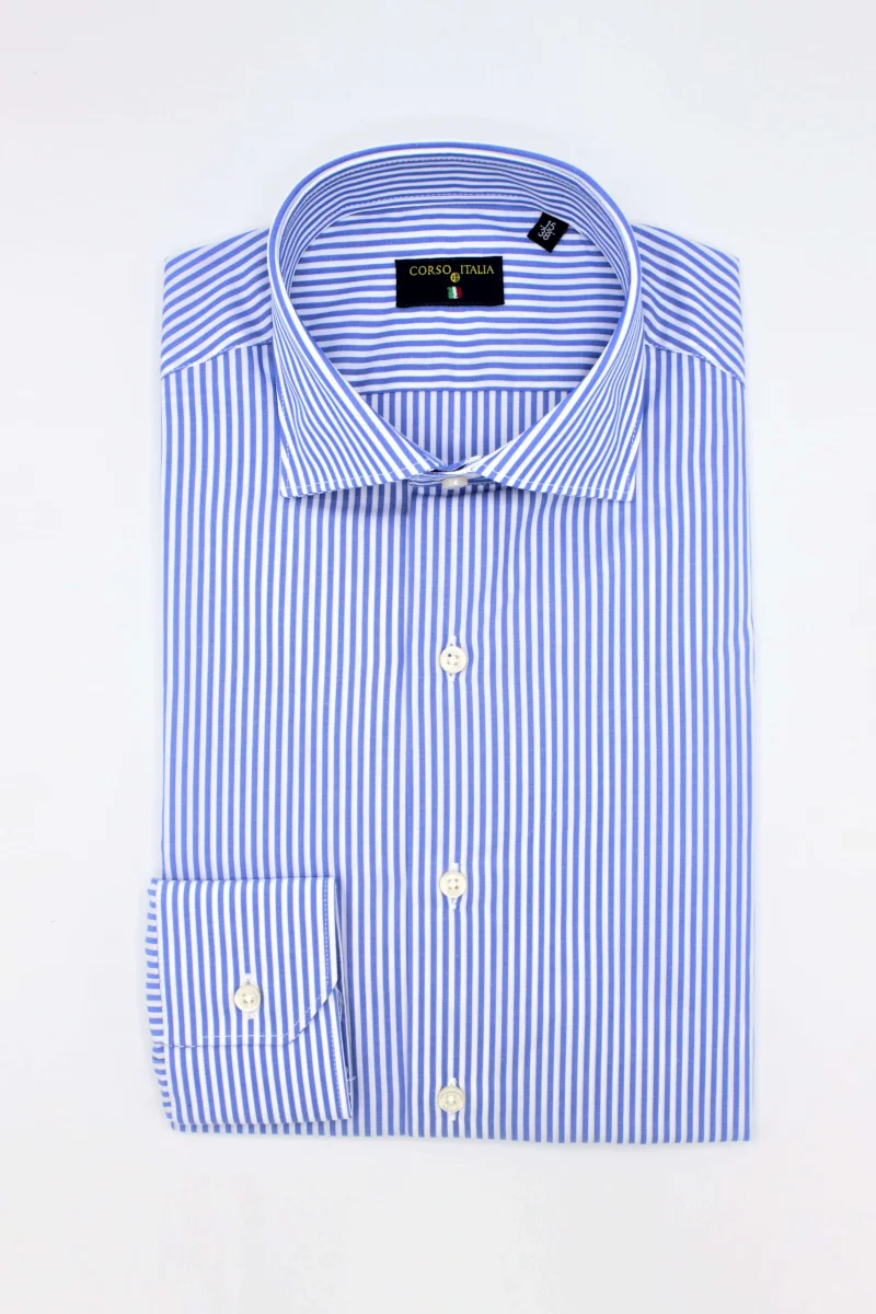 CAMICIA CENTOUNO 137-100% COTONE-CON RIPRESE - immagine 2