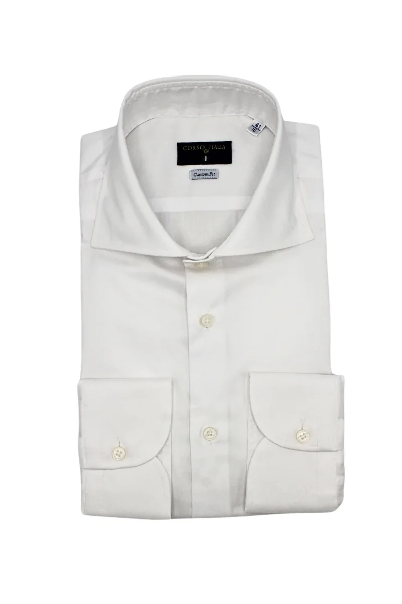 CAMICIA TWILL CUSTOM-DOPPIO BOTTONE-CON RIPRESE - immagine 8