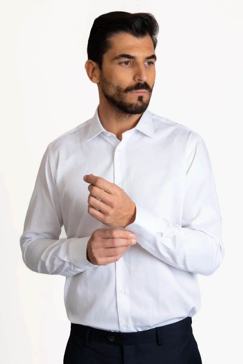 CAMICIA PIQUET 100% COTONE-COMPACT- COMFORT - immagine 4