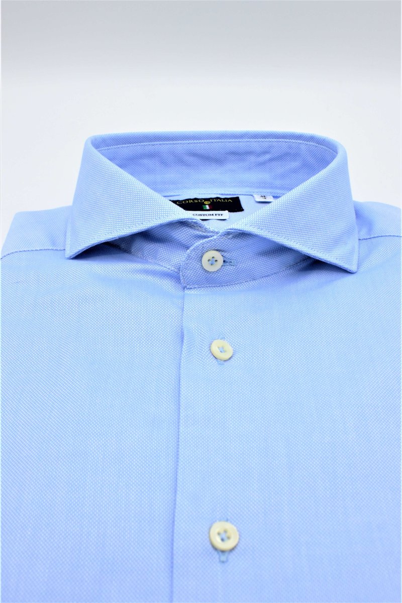 CAMICIA OXFORD COLLO FRANCESE CON RIPRESE - immagine 3