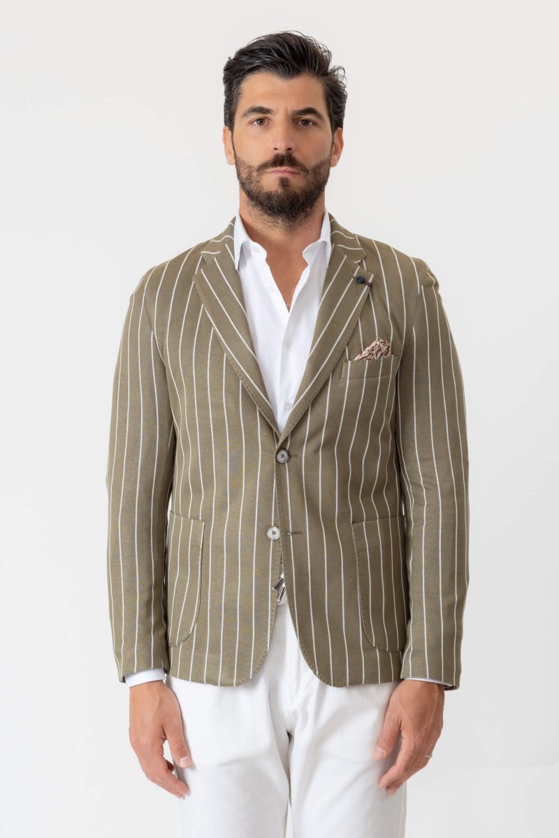 GIACCA SENZA SPALLINE JERSEY GESSATA MISTO COTONE - immagine 2