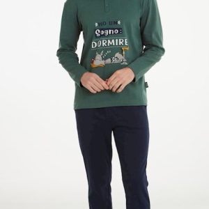 HAPPY PEOPLE pigiama girocollo serafino uomo 5477