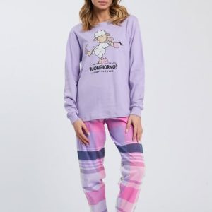 HAPPY PEOPLE Pigiama Girocollo Buongiorno Morbidezza pecorelle