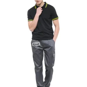 PANTALONE UOMO DA LAVORO CON LOGO LATO TASCA GAMBA DESTRA