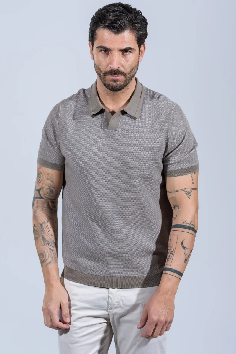 MAGLIA UOMO COLLO DERBY COTONE EXTRAFINE - immagine 2