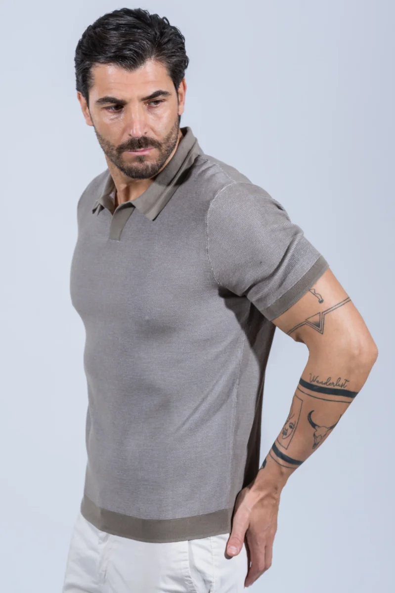MAGLIA UOMO COLLO DERBY COTONE EXTRAFINE - immagine 3