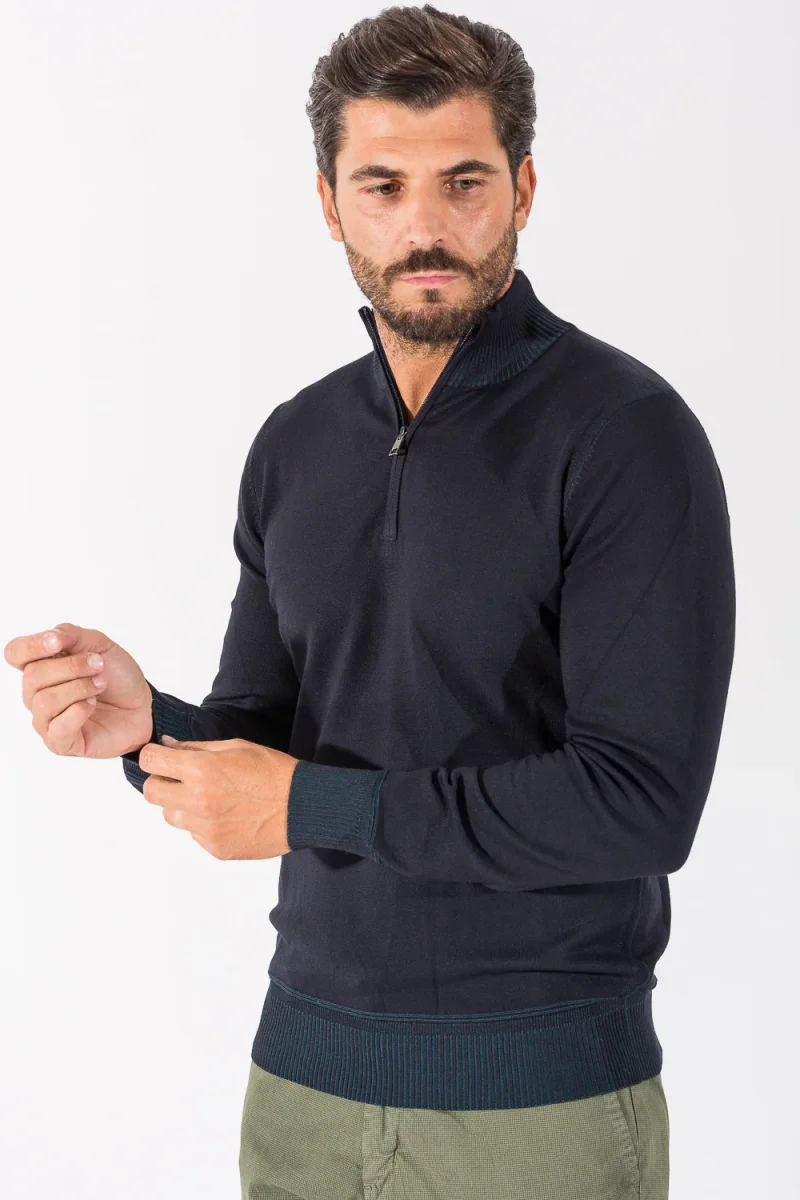 MAGLIA MEZZA ZIP VISCOSA - immagine 8
