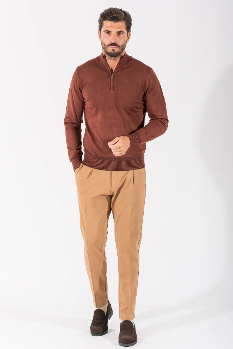 MAGLIA MEZZA ZIP VISCOSA - immagine 6