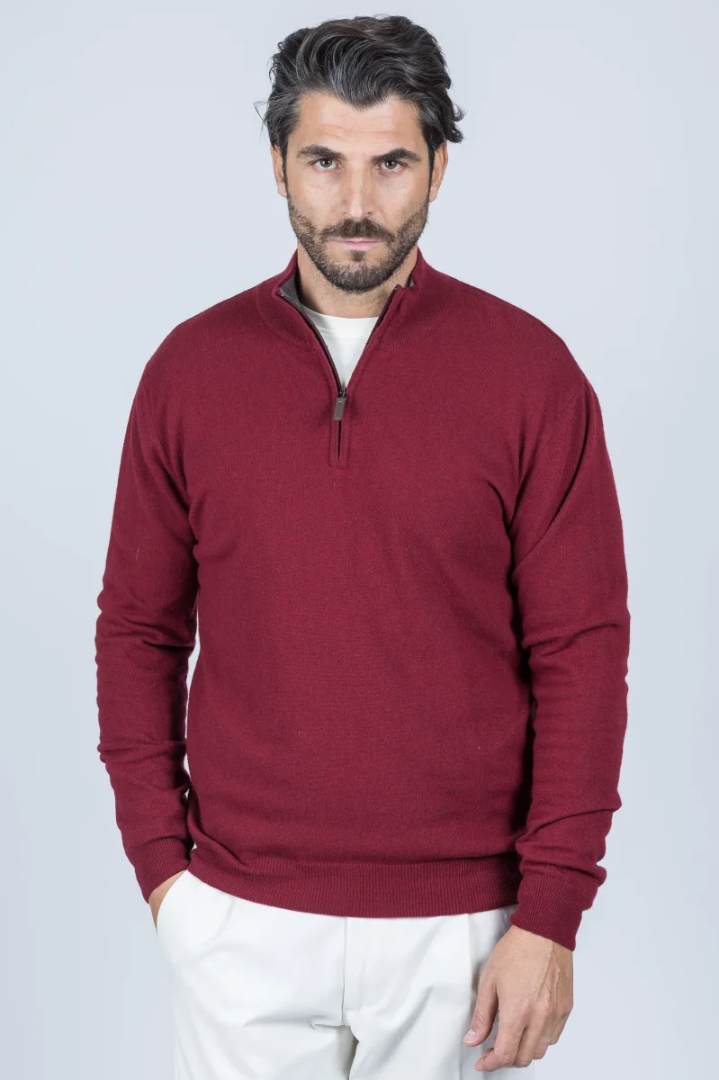 MAGLIA MISTO CASHMERE MEZZA ZIP - immagine 7